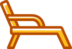 Deck Chair Contour Svg Vector, Free Vectors File